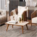 Ver imagem 2 de Mesa de Centro Dubai Off White Freijó com Pés em Madeira Dwr