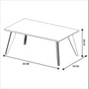 Ver imagem 4 de Mesa de Centro Dubai Off White Freijó com Pés em Madeira Dwr