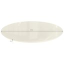 Ver imagem 2 de Tampo Redondo Mesa de Jantar com Vidro 105cm Branco/Off White