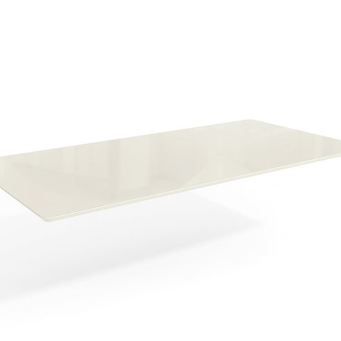 Tampo para Mesa de Jantar Retangular 180x90cm Vidro/MDF 30mm para 6 Lugares Off White