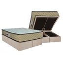 Ver imagem 1 de Cama Box Baú Queen: Colchão Ortopédico Paropas Ag65 Sofistic Clean + Base Crc Suede Clean (
