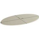 Ver imagem 2 de Tampo de Vidro/MDF Oval para Mesa de Jantar até 6 Lugares 180x105cm Branco/Off Withe