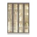 Ver imagem 1 de Guarda Roupa Modulado Solteiro 4 Portas 3 Gavetas e 1 Cabideiro Reflecta com LED 100% MDF Cairo