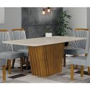 Ver imagem 3 de Mesa de Jantar Liz 1,80 com Vidro Freijó Off White – Leifer Móveis