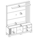 Ver imagem 4 de Estante Home Tv 65 Pol 2 Portas 152 Cm Jurere Off White Matte Freijo Colibri