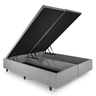 Base Cama Box Baú Casal Bipartido 138x188x42cm Courino Linho com Pistão a Gás - 6