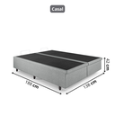 Ver imagem 4 de Base Cama Box Baú Casal Bipartido 138x188x42cm Courino Linho com Pistão a Gás