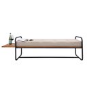 Ver imagem 3 de Banco Turim Confortável 180x50cm Destaque Decorativo Mesa Lateral Studio Metal Madeira Preto