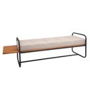 Ver imagem 2 de Banco Turim Confortável 180x50cm Destaque Decorativo Mesa Lateral Studio Metal Madeira Preto