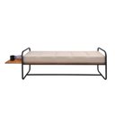 Ver imagem 7 de Banco Turim Confortável 180x50cm Destaque Decorativo Mesa Lateral Studio Metal Madeira Preto