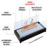 Lareira Ecológica Moderna Completa à Álcool com Regulador de Chamas 45cm Saro - 4