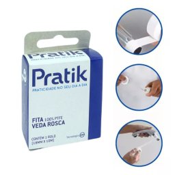 Kit 10 Fita Veda Rosca Pratik 18mm X 10m Ideal para Hidráulica em Geral - 2
