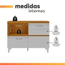 Ver imagem 4 de Balcão Gabinete de Cozinha 1,20m 1 Porta 4 Gavetas Lais