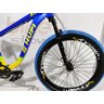Bicicleta Hupi Naja Aro 26 - Single - Freio Shimano Hidráulico - Suspensão Gta Jumper 357 - Azul/ver - 4