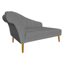 Ver imagem 4 de Recamier Divã Pés Palito para Sala Cecilia 1.60cm Veludo Cinza - Incasa Decor