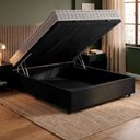 Ver imagem 3 de Cama Box Baú Viúva Preto + Colchão Espuma D33 Zidi Hanover Ortopédico 128x188x66cm