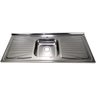 Pia Inox Fabrinox PS1200 120x52cm, cuba central e furo para torneira - 1