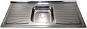 Ver imagem 1 de Pia Inox Fabrinox PS1200 120x52cm, cuba central e furo para torneira