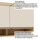 Ver imagem 5 de Armário Aéreo Maleiro Mônaco 145cm 2 Portas MDF-MDP Basculante Off White e Carvalho Luciane Mó