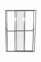 Ver imagem 3 de Porta Sacada 3 Folhas de Vidro Aluminio Brilhante c/ Trinco 2,10x1,80