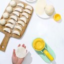 Ver imagem 3 de Maquina de Modelar Pastel Bolinho Gyoza Ravioli Massa Molde Preparo Lanche Refeiçao Casa Cozinha Res