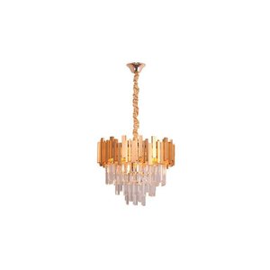 Lustre Cristal Gloriosa Taschibra 5xe14 para 5 Lâmpadas Tensão Maxima:250v Dourado