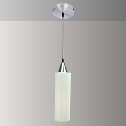Lustre Pendente Taschibra Anne Branco Leitoso E27 Bivolt Prata - 3