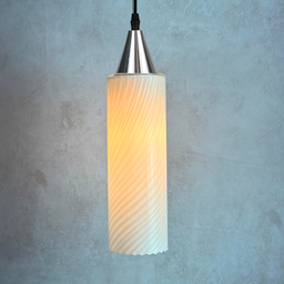 Lustre Pendente Taschibra Anne Branco Leitoso E27 Bivolt Prata - 5