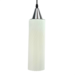 Lustre Pendente Taschibra Anne Branco Leitoso E27 Bivolt Prata - 2