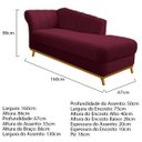 Ver imagem 4 de Kit Diva Recamier Vanessa 160cm Lado Direito e 02 Poltronas Laura Suede - ADJ Decor RECAMIER DIVÃ SO