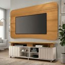 Ver imagem 3 de Rack Bancada Alpha com Painel Psy para Tv até 80 Polegadas 1,80m Ripado