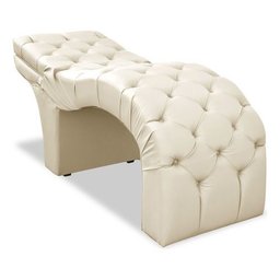Maca Estética Luxo Reclinável em Capitonê Corino Bege Profissional Bz Home Decor - 5