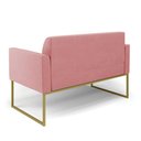 Ver imagem 7 de Sofá Namoradeira Base Industrial Dourado Marisa Suede D03 - D’Rossi