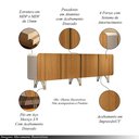 Ver imagem 4 de Conjunto Buffets Sala de Estar Benvenuto/saluti Pés em Aço Mdp/mdf Off White/cinamomo G26 - Hb Móvei