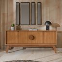 Ver imagem 1 de Buffet Aparador em MDF e Pés Madeira MaciçaParis 4 Portas 168cm