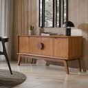 Ver imagem 6 de Buffet Aparador em MDF e Pés Madeira MaciçaParis 4 Portas 168cm