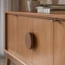 Ver imagem 7 de Buffet Aparador em MDF e Pés Madeira MaciçaParis 4 Portas 168cm