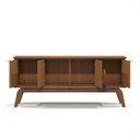 Ver imagem 3 de Buffet Aparador em MDF e Pés Madeira MaciçaParis 4 Portas 168cm