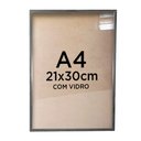 Ver imagem 1 de Moldura Alumínio A4 21x30cm Diploma Certificado Foto com Vidro Tacolado 10 Unidades Moldura Alumínio