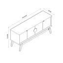 Ver imagem 5 de Buffet Aparador Paris 4 Portas 168cm Off White/Nature