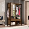 Guarda Roupa Closet Industrial com Espelho Tóquio Preto/demolição 119cm - Pallazio - 2