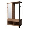 Guarda Roupa Closet Industrial com Espelho Tóquio Preto/demolição 119cm - Pallazio - 3
