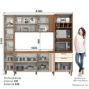 Ver imagem 3 de Cozinha Compacta Beatriz 2 Fornos com Vidro Espresso Móveis