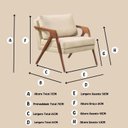 Ver imagem 3 de Kit 2 Poltronas Decorativas Linho Bege Mona 65cm