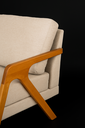 Ver imagem 4 de Kit 2 Poltronas Decorativas Linho Bege Mona 65cm