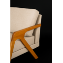 Ver imagem 4 de Kit 2 Poltronas Decorativas Linho Bege Mona 65cm