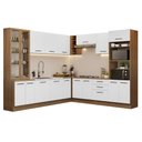 Ver imagem 3 de Armário de Cozinha Completa 549cm Rustic/branco Agata Madesa 01