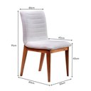 Ver imagem 4 de Cadeira de Jantar Estofada com Pés Madeira Multimóveis Cr50091 Off White