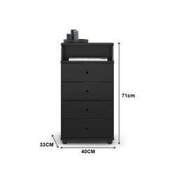 Mesa de Cabeceira Luxo Ii New Preto – Ej Móveis - 5