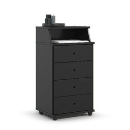 Mesa de Cabeceira Luxo Ii New Preto – Ej Móveis - 1
